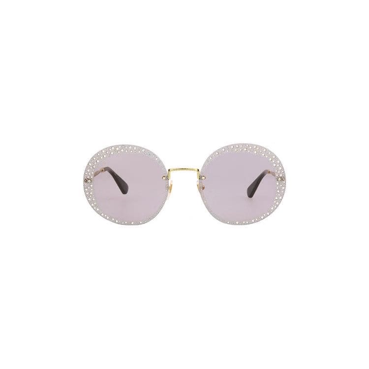 Gucci Round Frame Sunglasses Gold/Violet