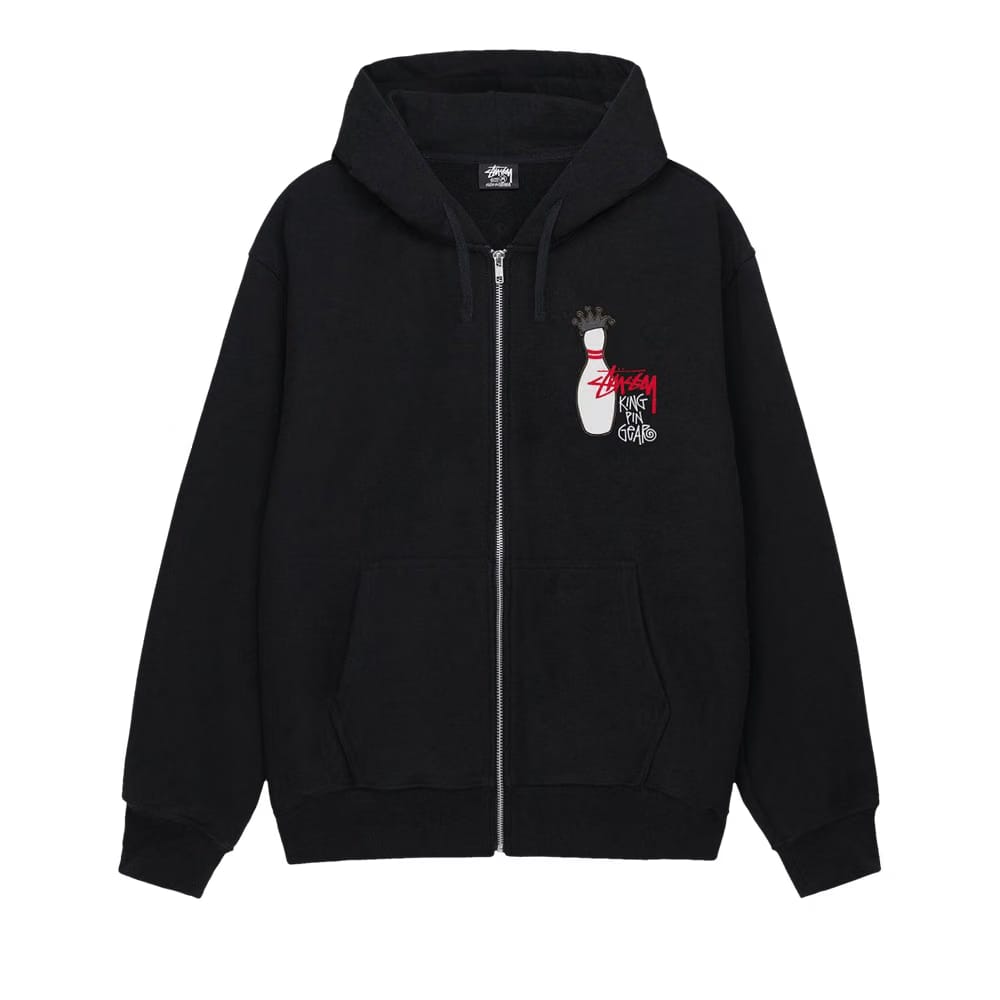 Stussy Kingpin Zip Hoodie Black