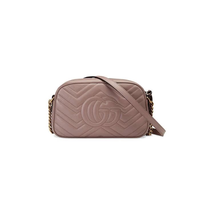 Gucci GG Marmont Small Matelassé Shoulder Bag Dusty Pink
