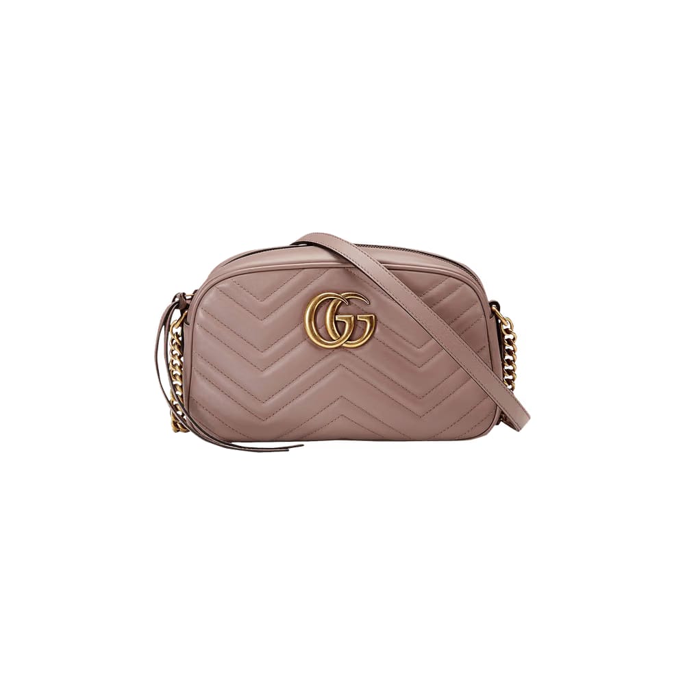 Gucci GG Marmont Small Matelassé Shoulder Bag Dusty Pink