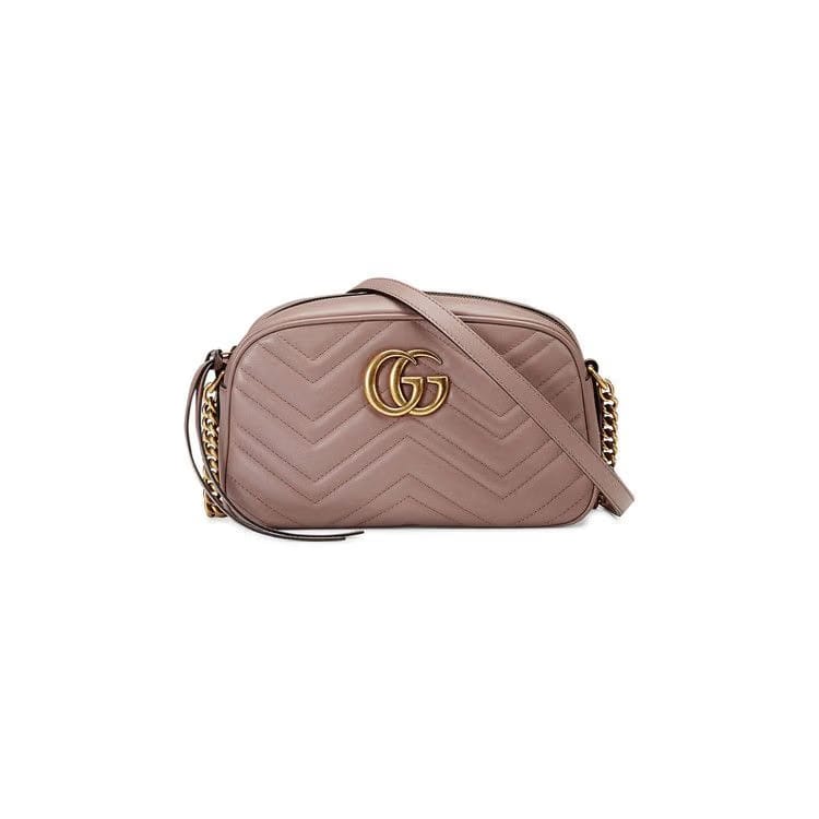 Gucci GG Marmont Small Matelassé Shoulder Bag Dusty Pink