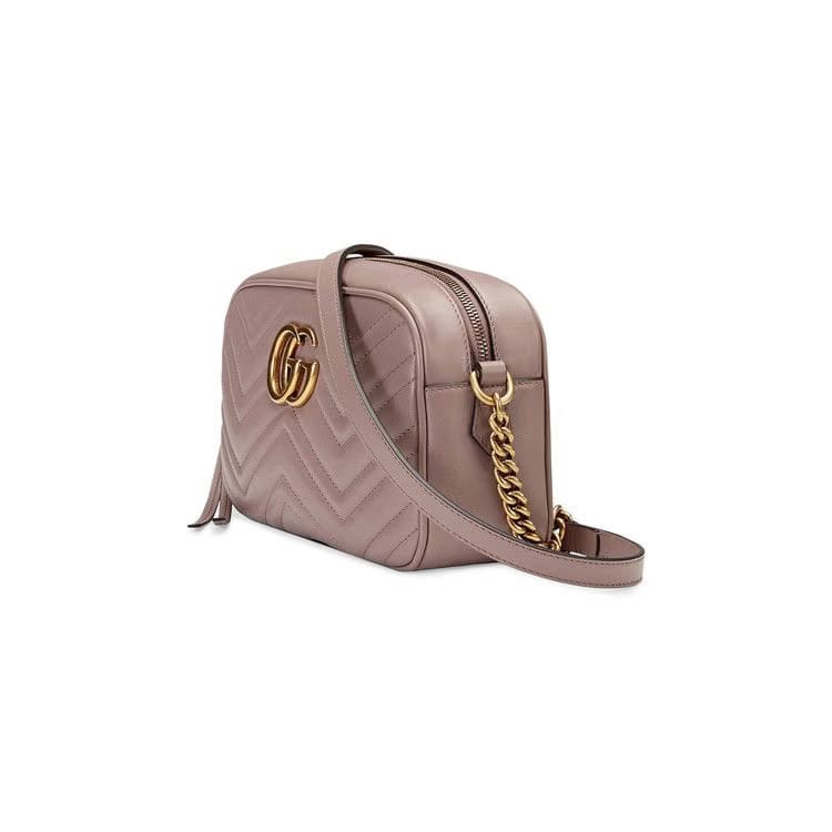 Gucci GG Marmont Small Matelassé Shoulder Bag Dusty Pink