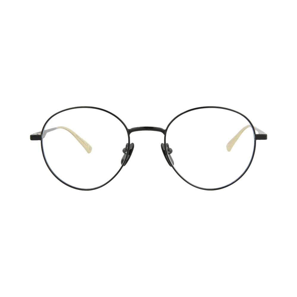 Gucci Round-Frame Metal Optical Frames Black Transparent