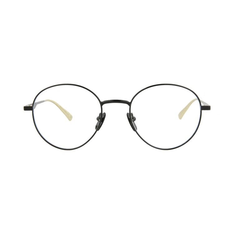 Gucci Round-Frame Metal Optical Frames Black Transparent