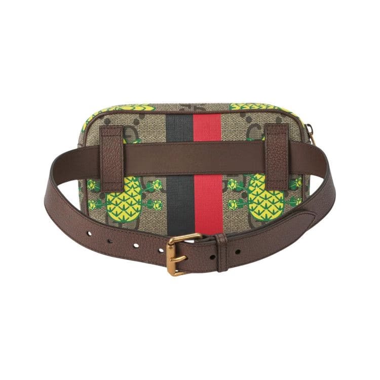 Gucci Pineapple GG Supreme Belt Bag Brown