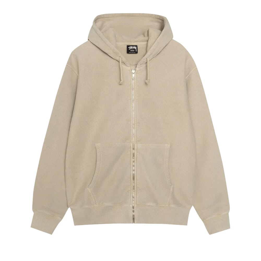 Stussy Pigment Dyed Buana Zip Hoodie Khaki
