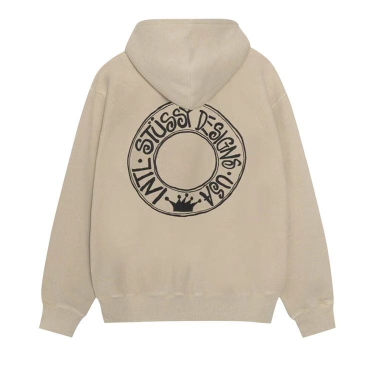 Stussy Pigment Dyed Buana Zip Hoodie Khaki
