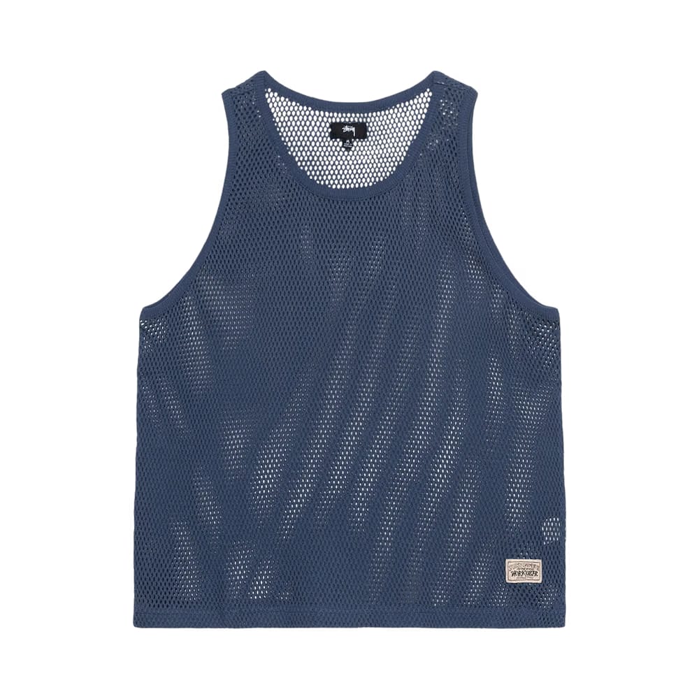 Stussy Big Mesh Tank Navy
