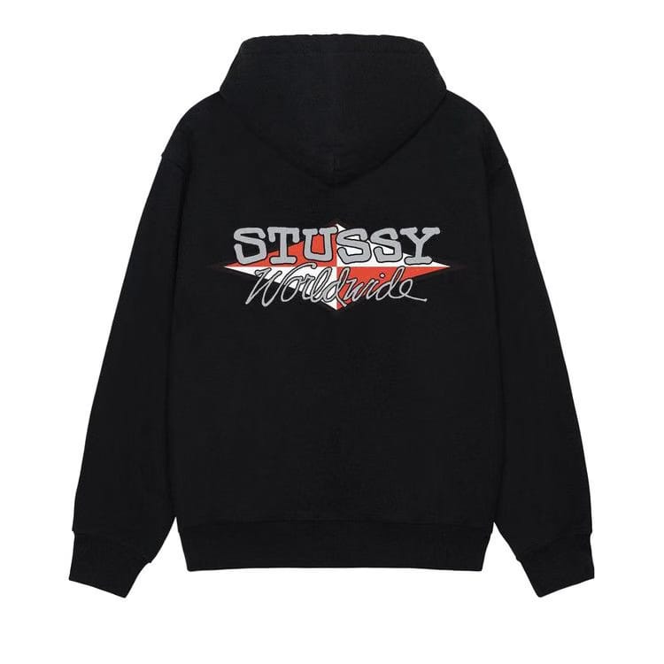 Stussy Worldwide Diamond Hoodie Black