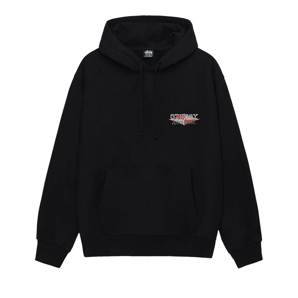 Stussy Worldwide Diamond Hoodie Black