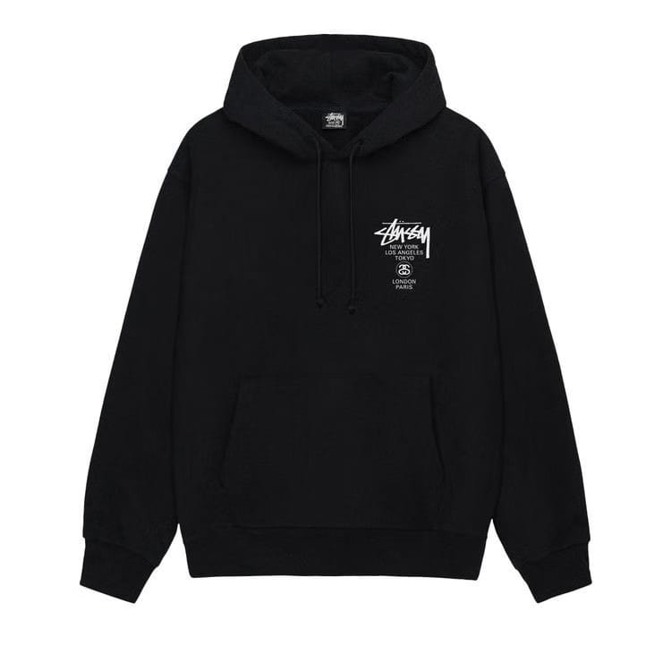Stussy World Tour Hoodie Black