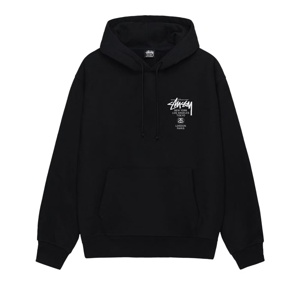 Stussy World Tour Hoodie Black