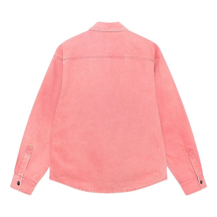 Stussy Heavy Washed Canvas Shirt Berry