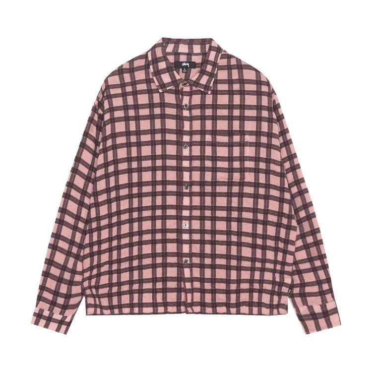 Stussy Sonoma Plaid Shirt Pink