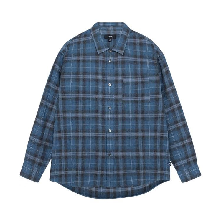 Stussy Beach Plaid Shirt Blue