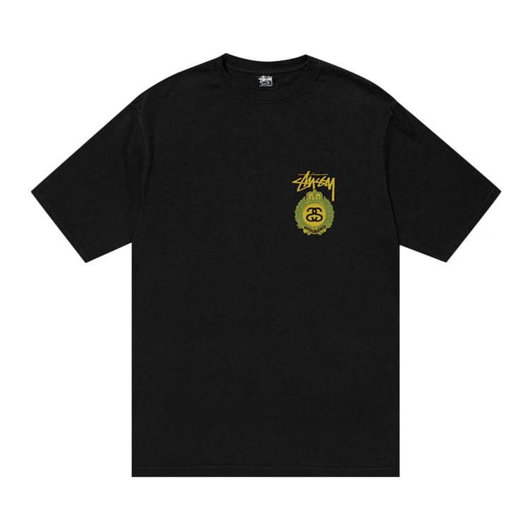 Stussy Crown Wreath Pigment Dyed T-Shirt Black