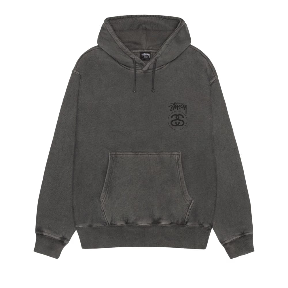 Stussy Stock Link Hoodie Pigment Dyed Black