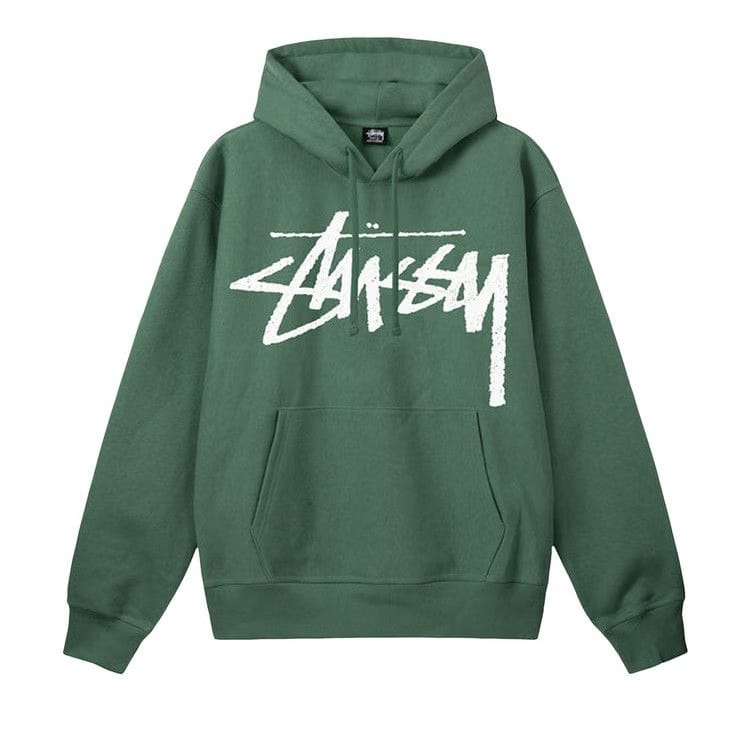 Stussy Big Stock Hoodie Green