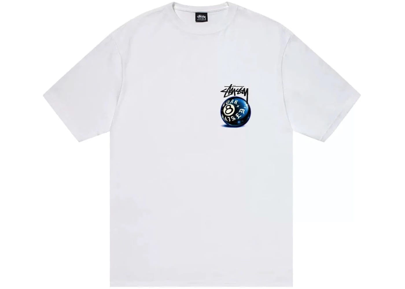 Stussy x Born x Raised 8 Ball T-Shirt White