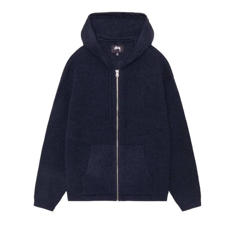 Stussy Hooded Zip Sweater Navy
