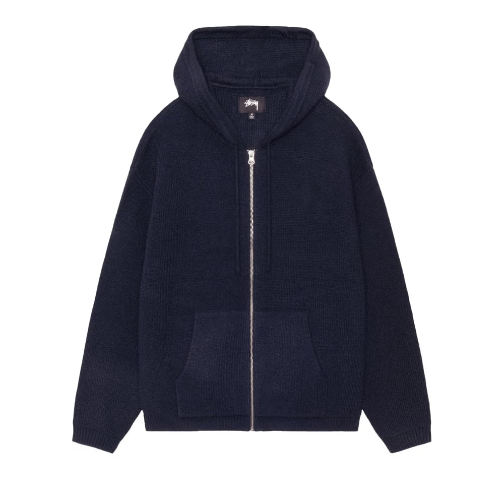 Stussy Hooded Zip Sweater Navy