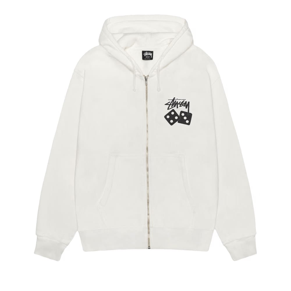 Stussy Dice Zip Hoodie Pigment Dyed Natural