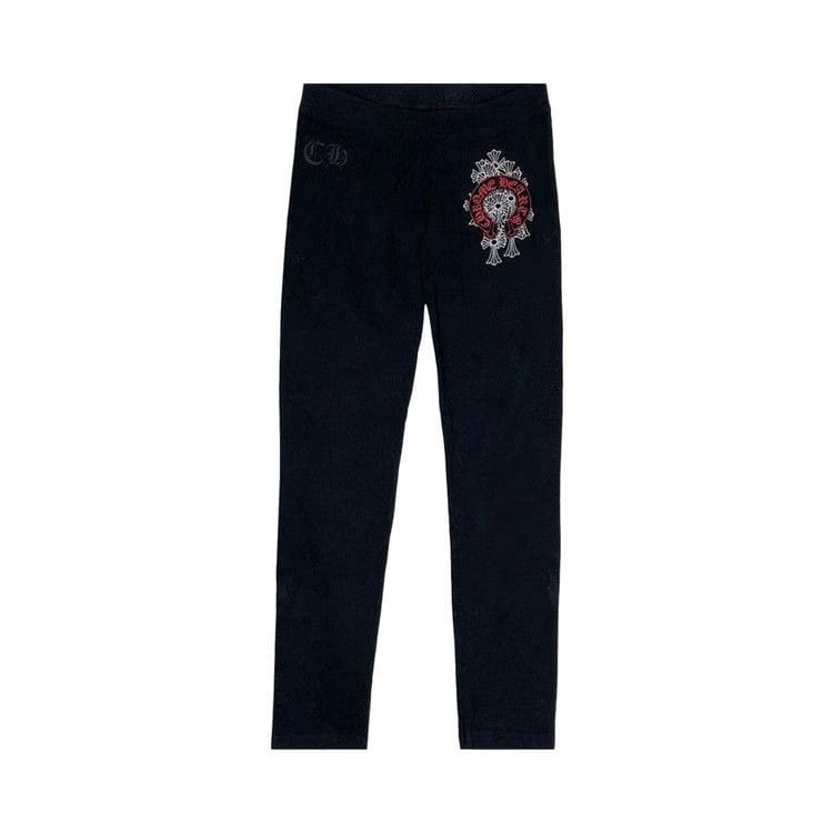 Chrome Hearts Red Scroll With Crosses Sweatpatns Black
