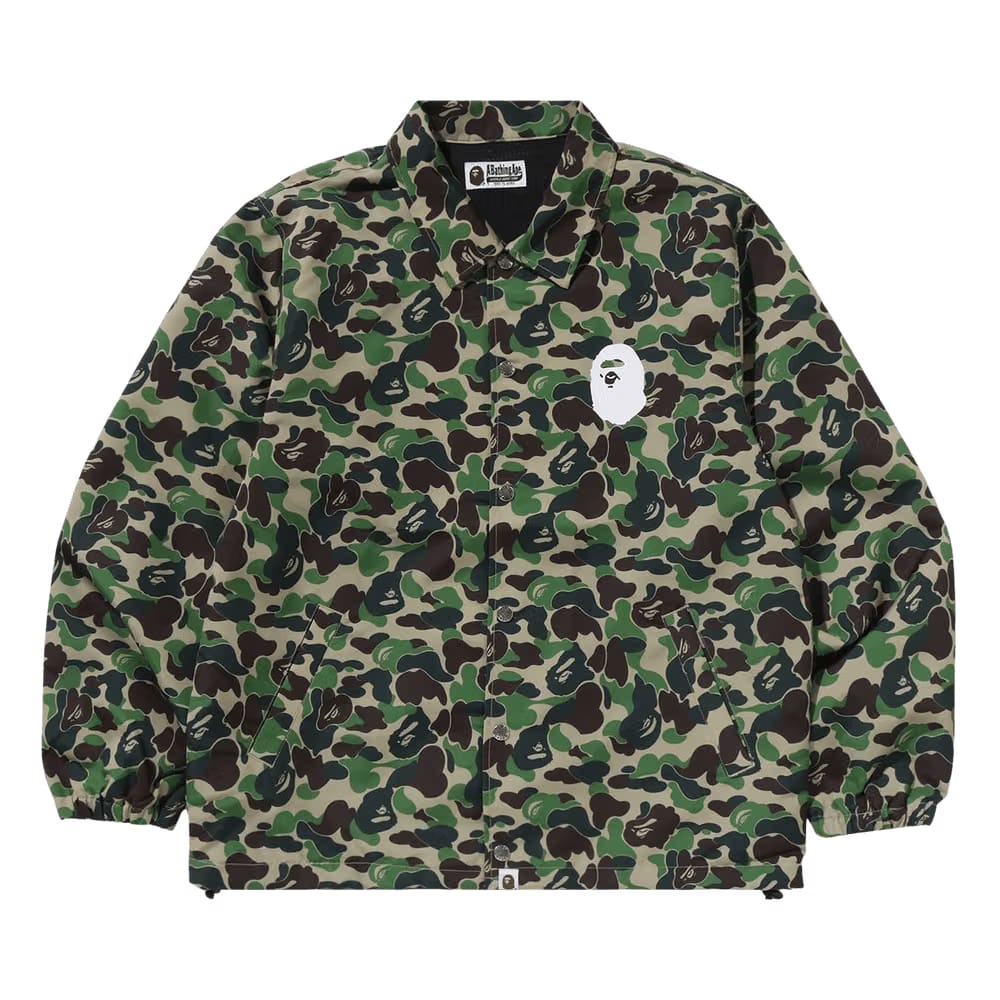 BAPE ABC Camo NYC Logo Coach Jacket Green