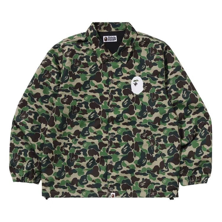BAPE ABC Camo NYC Logo Coach Jacket Green
