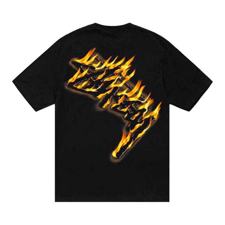 Stussy Burning Stock T-Shirt Black