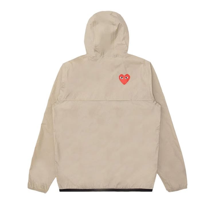 Comme des Garçons PLAY x K Way Half Zip Jacket Beige