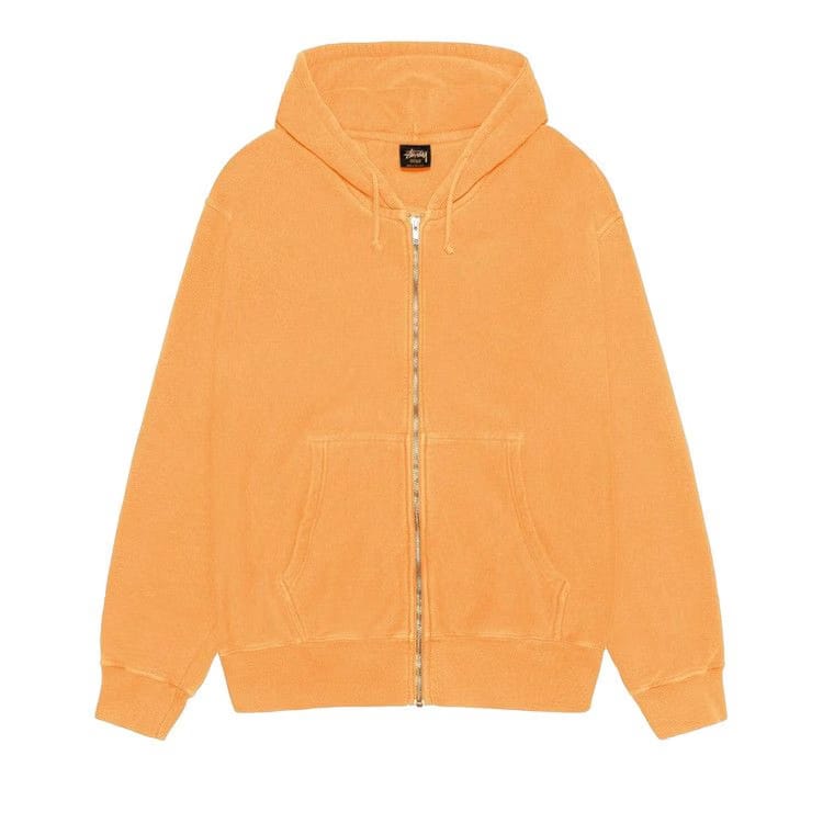 Stussy Pigment Dyed Buana Zip Hoodie Orange