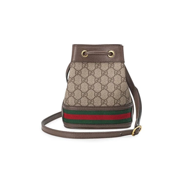 Gucci Ophidia Mini Bucket Bag Beige/Ebony