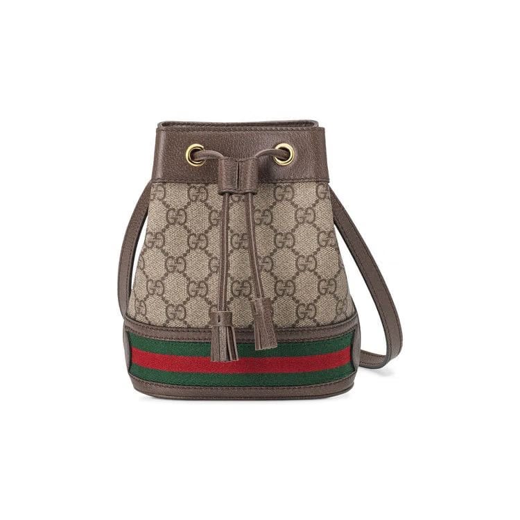 Gucci Ophidia Mini Bucket Bag Beige/Ebony