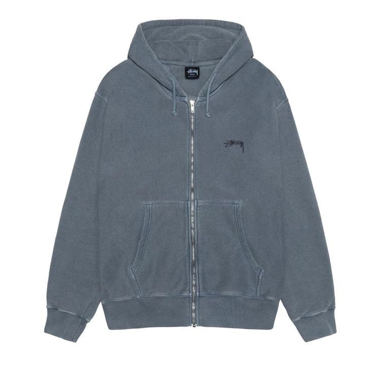Stussy Pigment Dyed Buana Zip Hoodie Navy