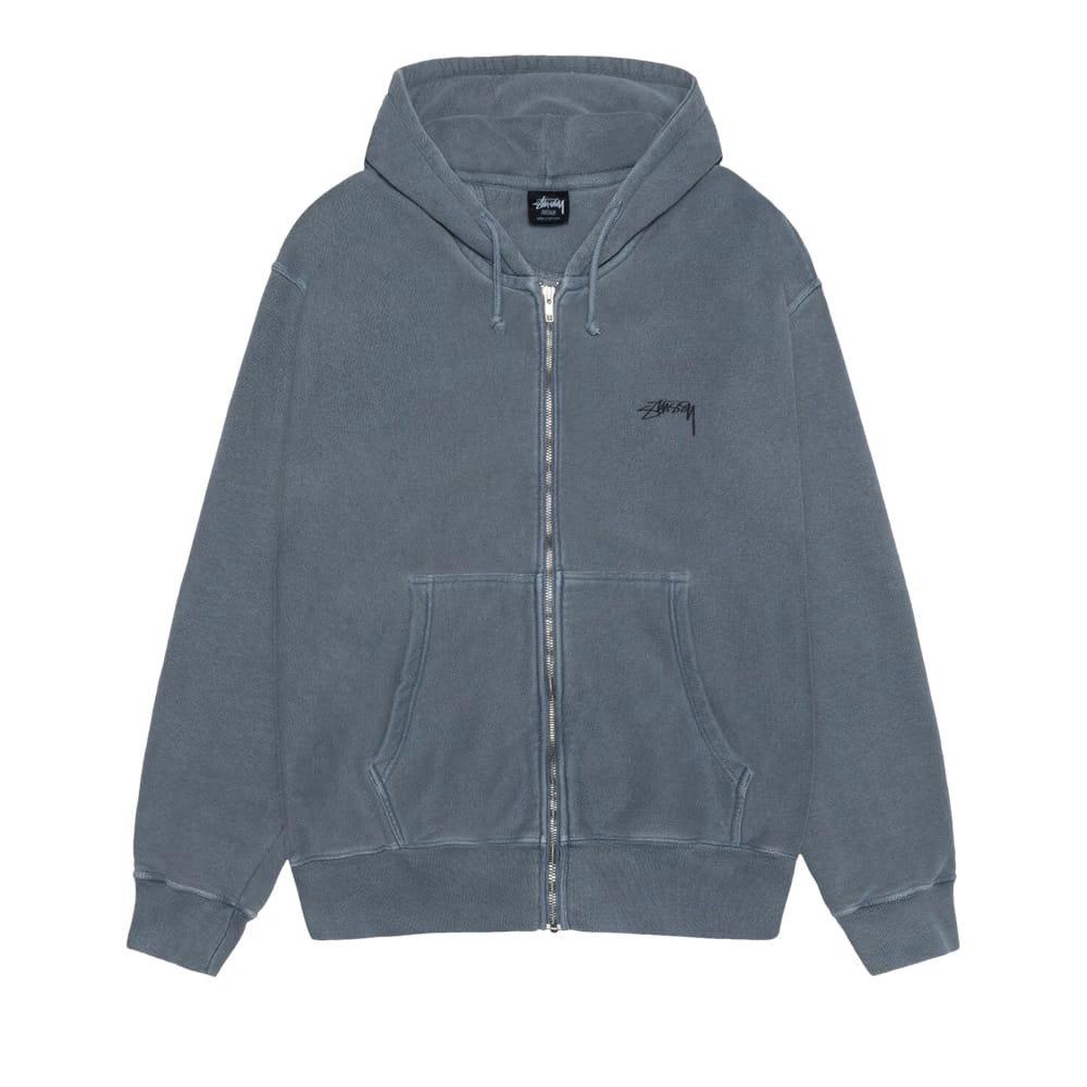 Stussy Pigment Dyed Buana Zip Hoodie Navy