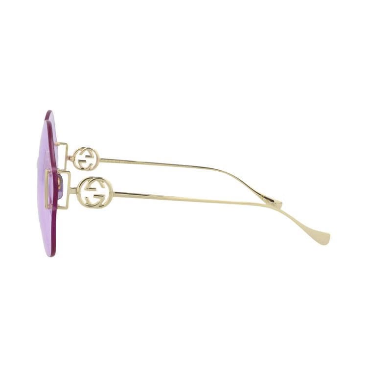 Gucci Round Frame Metal Sunglasses Gold/Violet