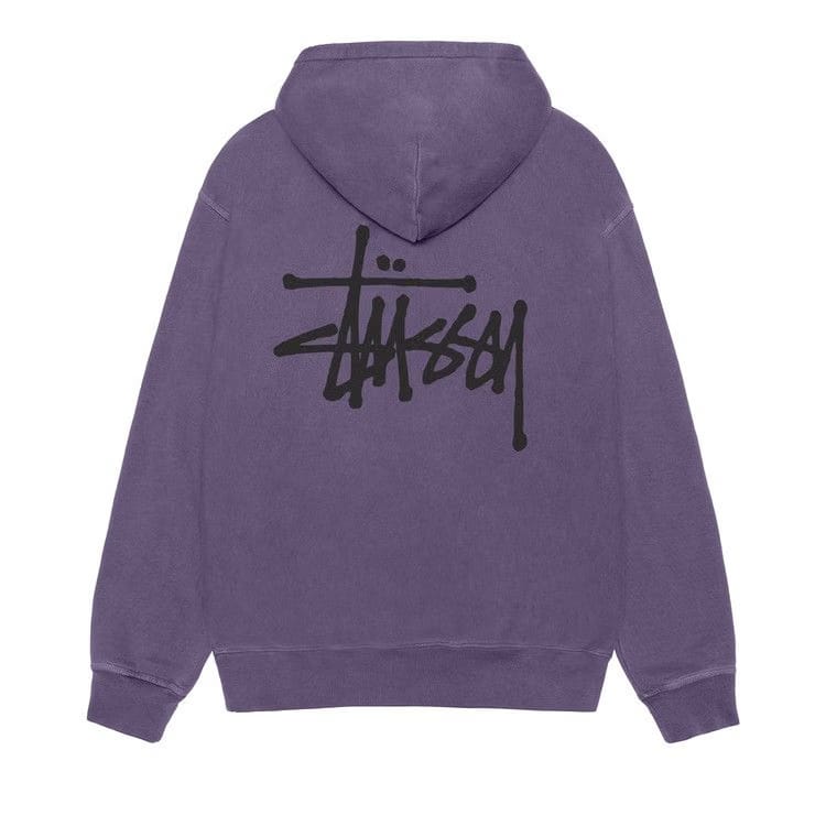 Stussy Basic Zip Hoodie Pigment Dyed Grape