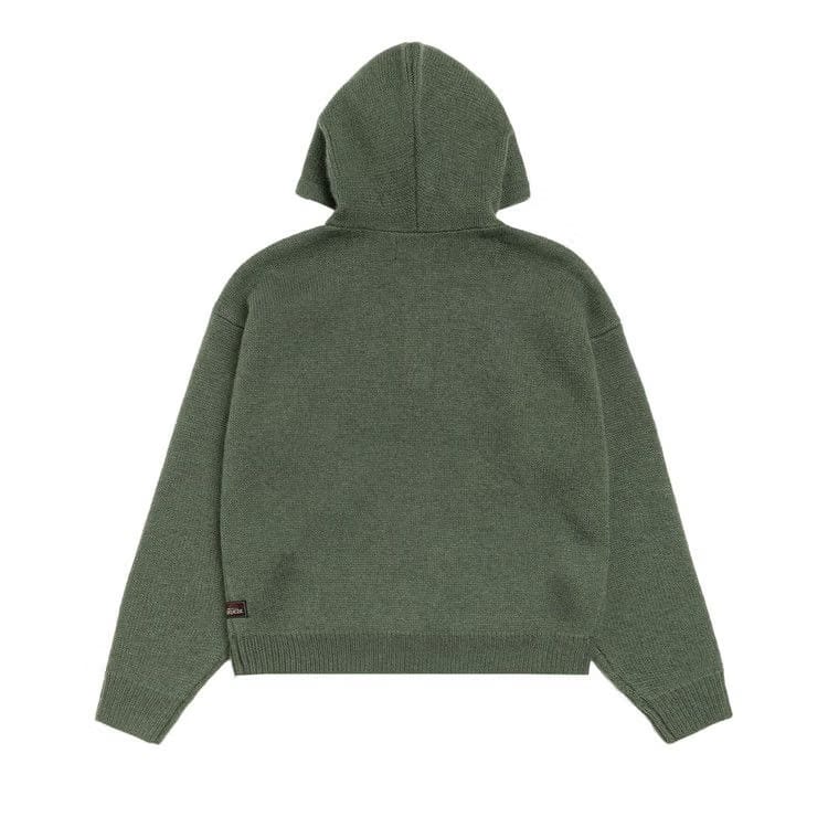 Stussy Quarter Zip Knit Hoodie Green