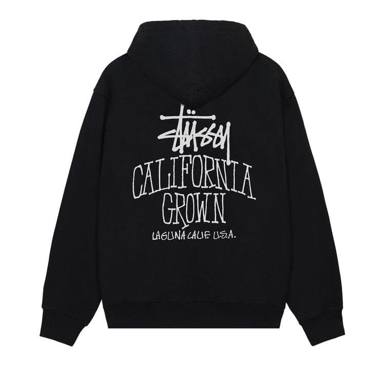 Stussy Cali Grown Zip Hoodie Black