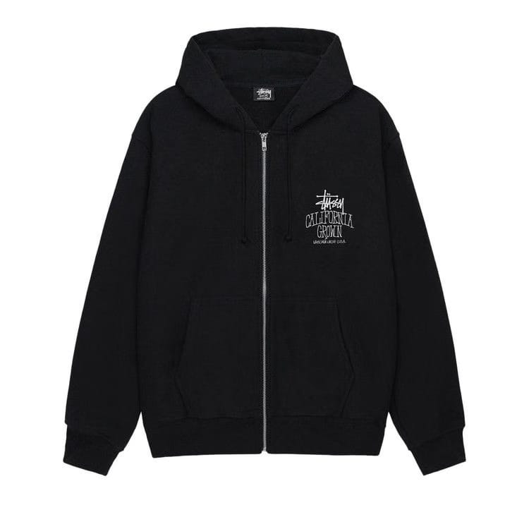 Stussy Cali Grown Zip Hoodie Black