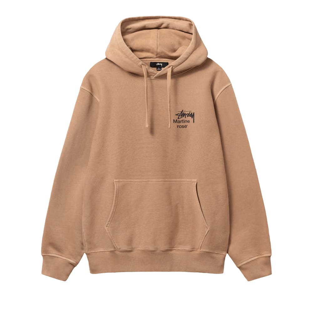 Stussy x Martine Rose Collage Pigment Dyed Hoodie Mocha