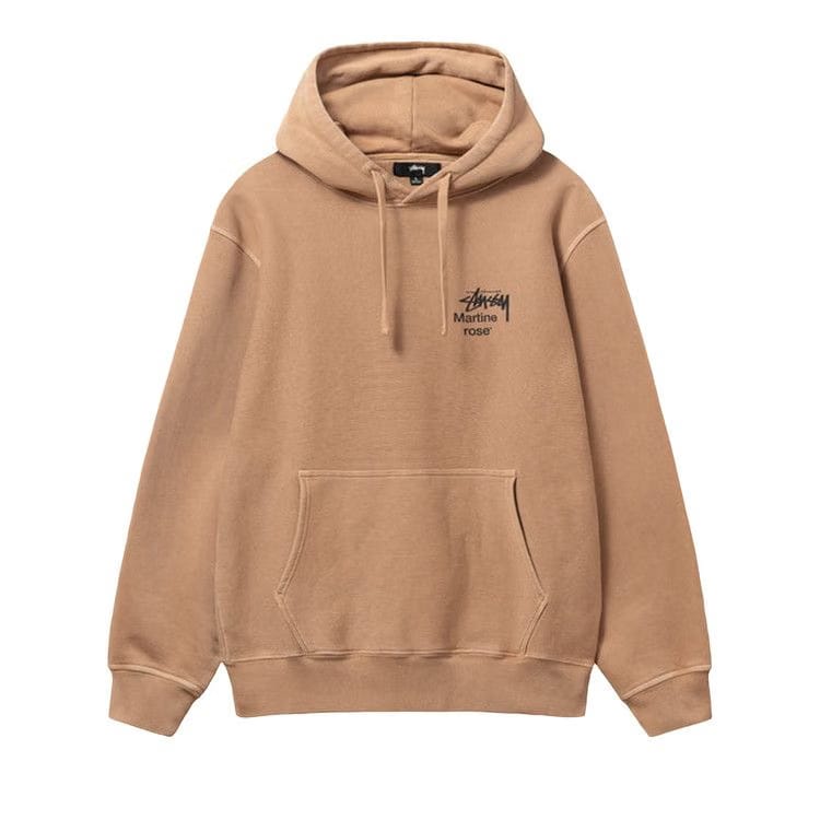 Stussy x Martine Rose Collage Pigment Dyed Hoodie Mocha