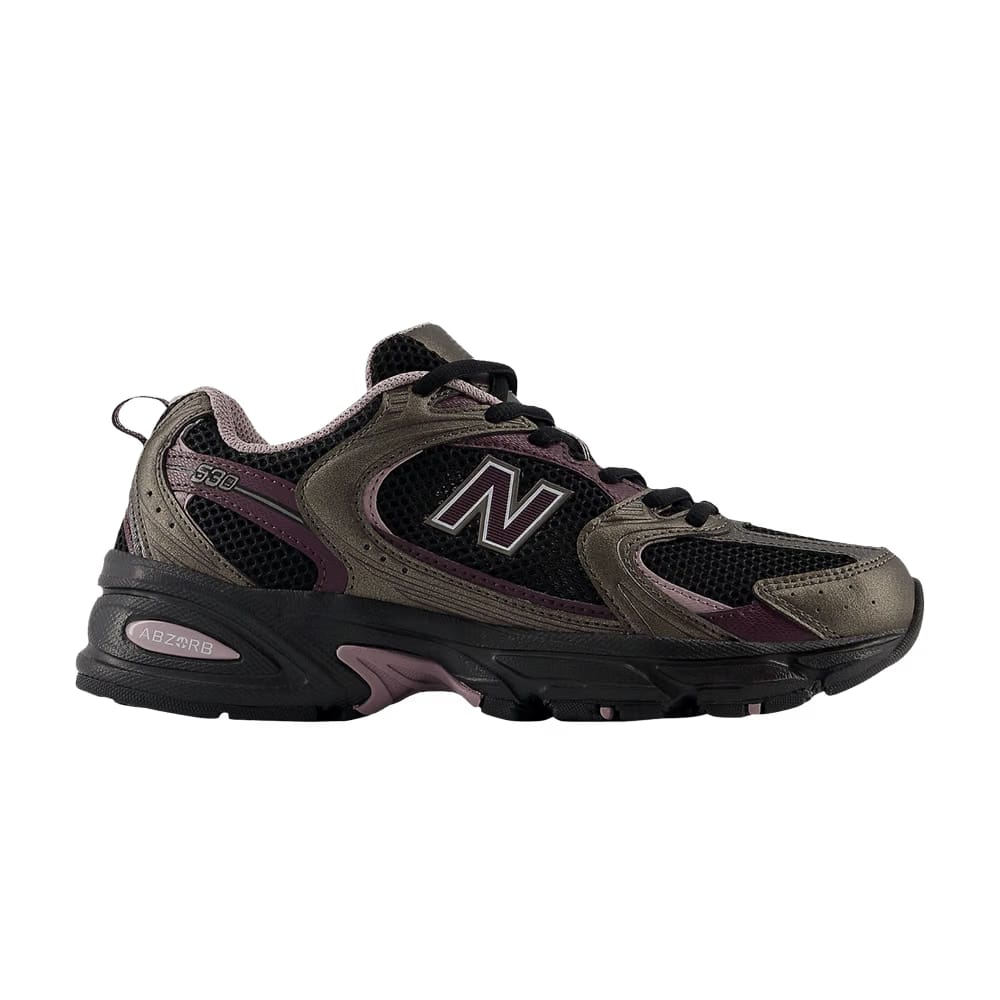 530 Shoes - Black with Black Metallic and Plum Brown