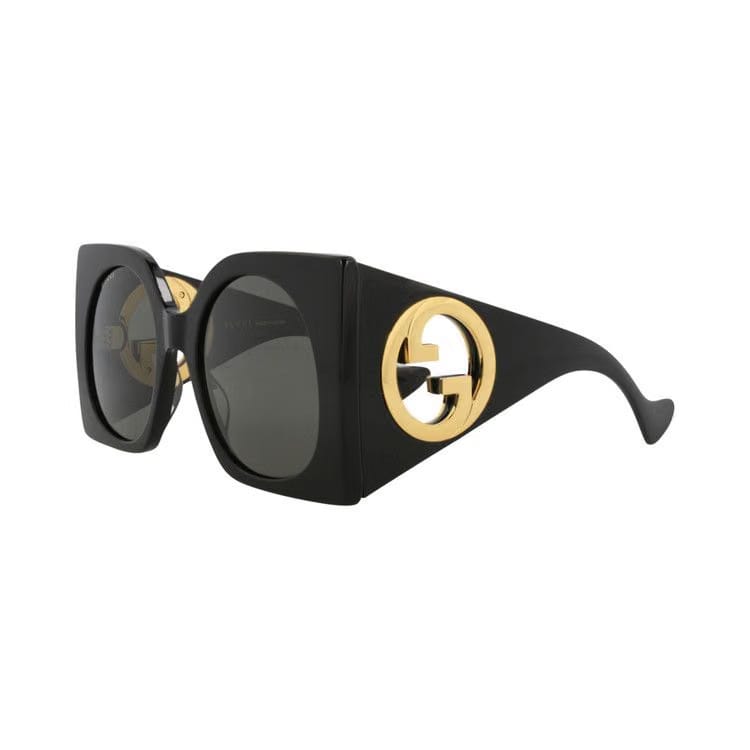 Gucci Square-Frame Recycled Acetate Sunglasses Black Grey