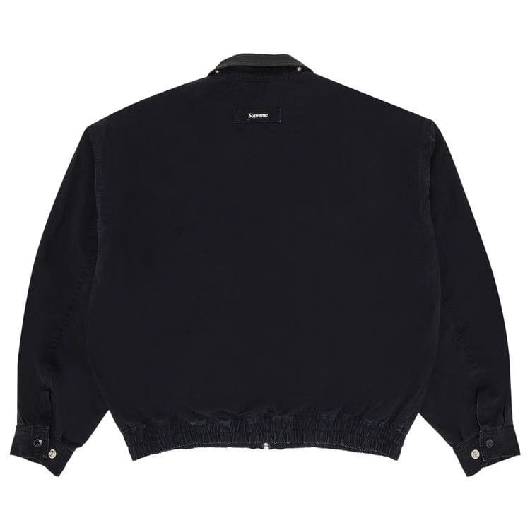Supreme Leather Collar Utility Jacket Black