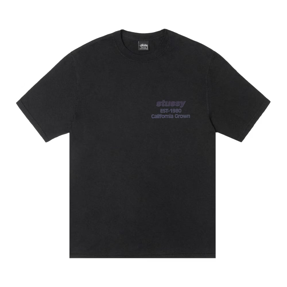 Stussy California Grown T-Shirt Pigment Dyed Black