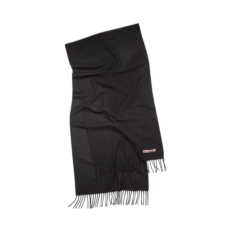 Acne Studios Cashmere Fringe Scarf Black
