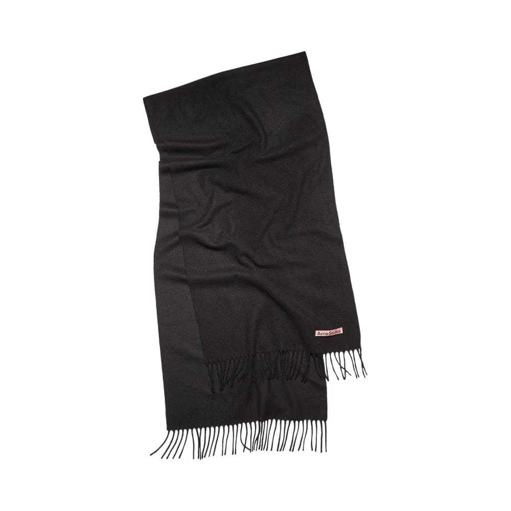 Acne Studios Cashmere Fringe Scarf Black