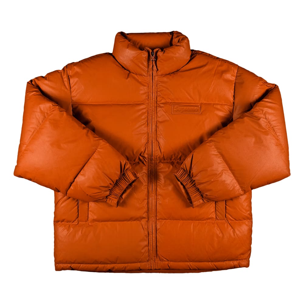 Supreme Reflective Speckled Down Jacket Orange